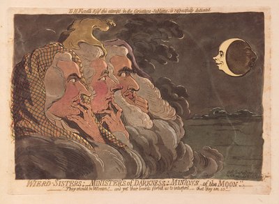 Weird Sisters: Ministers van Duisternis: Minions van de Maan door James Gillray