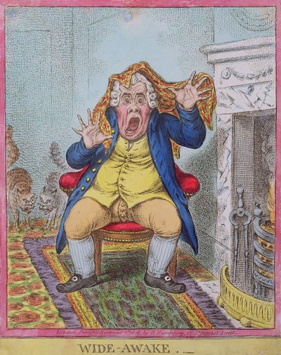 Wide Awake, gepubliceerd door Hannah Humphrey in 1806 door James Gillray