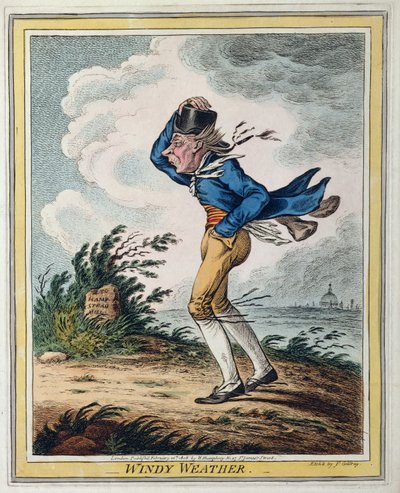 Winderig Weer door James Gillray
