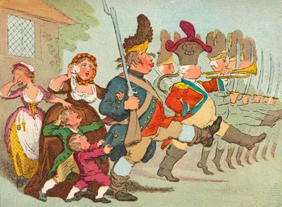 John Bull gaat naar de oorlogen, 18e eeuw, 1902 door James Gilray