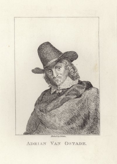 Adriaen van Ostade, gedoopt als Adriaen Jansz Hendricx. Geëtst door James Girtin. door James Girtin