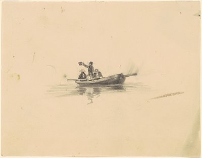 Mannen in een Roeiboot door James Goodwyn Clonney