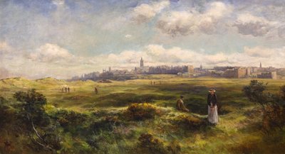 St Andrews vanaf de Golfbaan door James Gustavus Hope Spindler