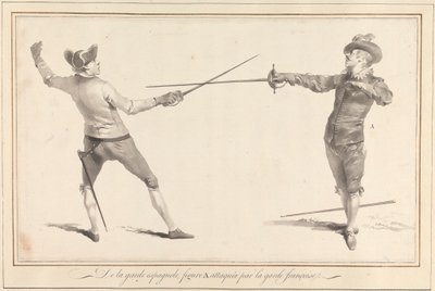 De la Garde Espagnole, figuur A aangevallen door de Franse garde door James Gwin