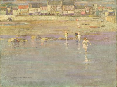 Ebbende getij, c.1896 door James Hamilton