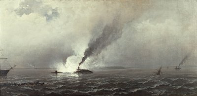 De Monitor en de Merrimac, 1874-75 door James Hamilton
