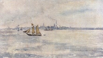 Birkenhead vanaf de Rivier door James Hamilton Hay
