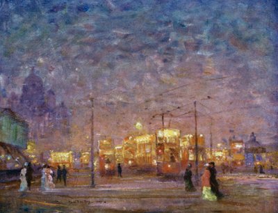 Eindpunt elektrische tram, Pier Head door James Hamilton Hay