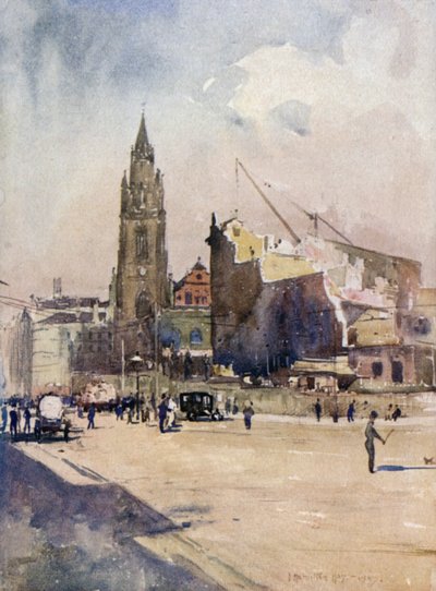 St Nicholas Kerk en de laatste van de Tower Buildings door James Hamilton Hay
