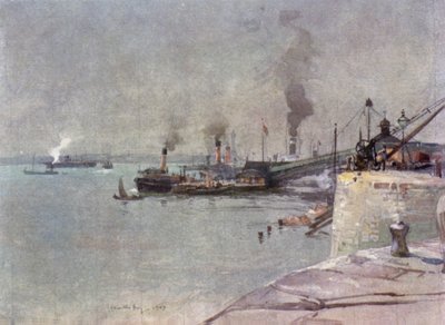 De aanlegsteiger, South End door James Hamilton Hay