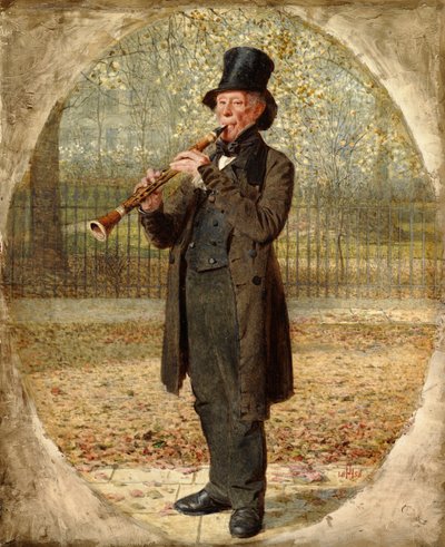 De zwervende minstreel, 1858 door James Hayllar