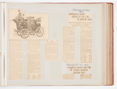 Herdenkingsalbum Documenteert de Recordbrekende Koetsrace van 1901 van New York City naar Philadelphia en Terug door James Hazen Hyde