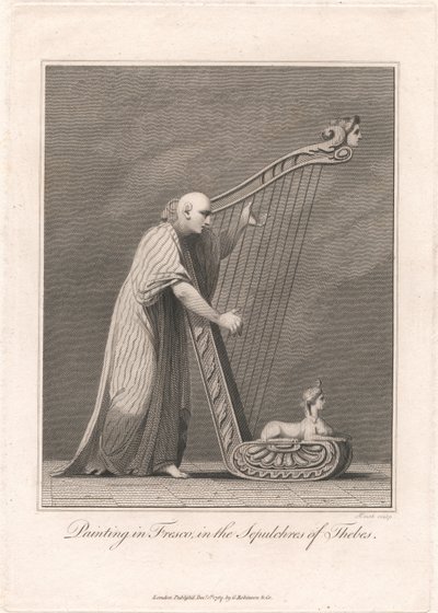 Schildering in de graven van Thebe door James Heath