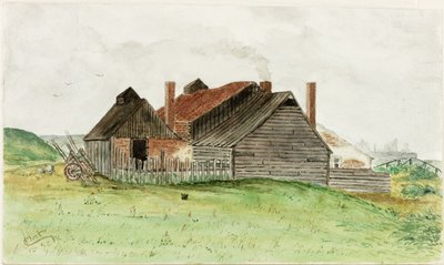 Cottage bij Trow Rocks door James Henry Cleet