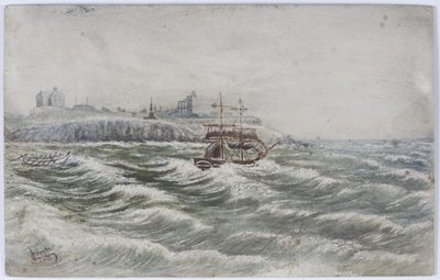 Stranding van de Beloy van Littlehampton en verlies van de reddingsbootbemanning van de Tyne door James Henry Cleet