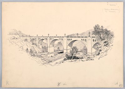 Een Brug, Ontwerp voor Washington Board of Trade Diner, 13 mei 1908 door James Henry Moser