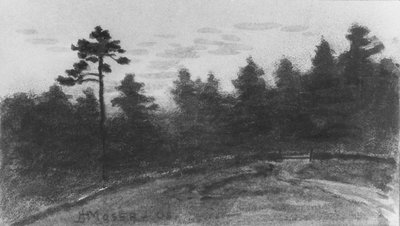 Landschap uit McGuire Scrapbook door James Henry Moser
