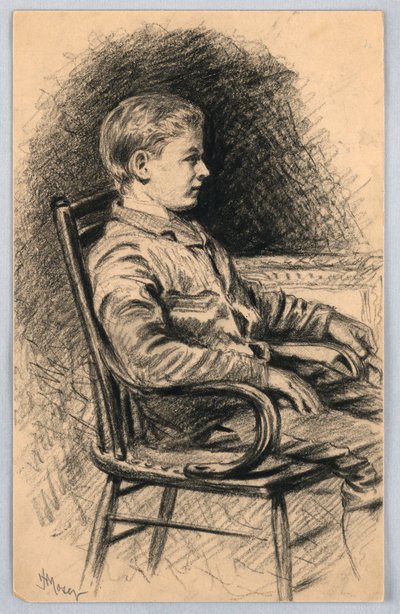 Portret van een jongen door James Henry Moser