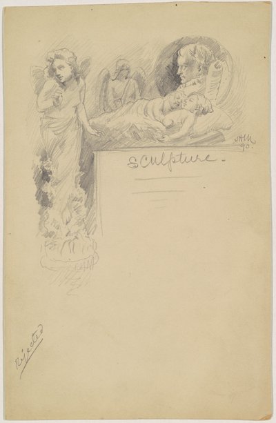 Studie voor "Beeldhouwwerk" door James Henry Moser