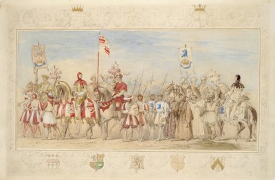 William Earl of Craven, Ridder van de Griffin en Henry de la Poer Beresford, markies van Waterford, Ridder van de Draak, 1839 door James Henry Nixon