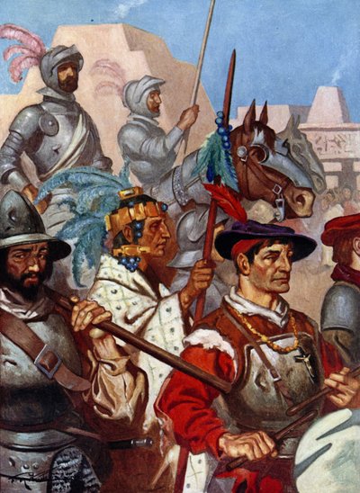 Het leger trok Mexico binnen op het geluid van krijgsmuziek door James Henry Robinson