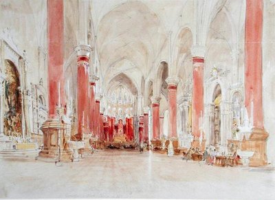 Interieur van de Kerk van San Giovanni e Paolo, Venetië door James Holland