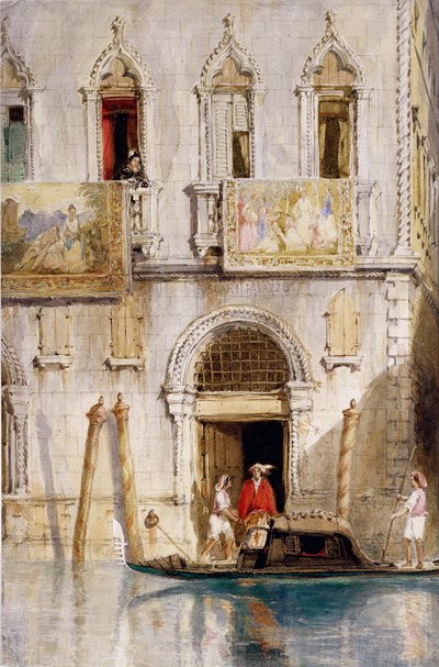 De Trappen van het Palazzo Foscari, Venetië, 1844 door James Holland