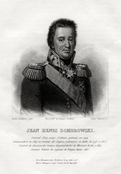 Jean Henri Dombrowski, Poolse militaire commandant, 1845 door James Hopwood
