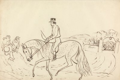 Scène met paard en ruiter door James Howe