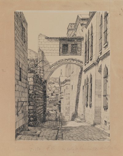 Een deel van de Oude Boog genaamd Ecce Homo, illustratie uit Het Leven van Onze Heer Jezus Christus door James Jacques Joseph Tissot