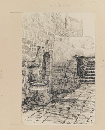 Een oude waterput, illustratie uit Het Leven van Onze Heer Jezus Christus door James Jacques Joseph Tissot