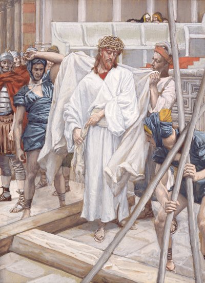 En zij deden hem zijn eigen kleed aan, illustratie voor Het Leven van Christus door James Jacques Joseph Tissot