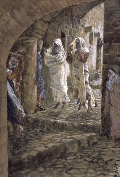 Verschijningen van de doden in de straten van Jeruzalem, illustratie voor Het leven van Christus door James Jacques Joseph Tissot