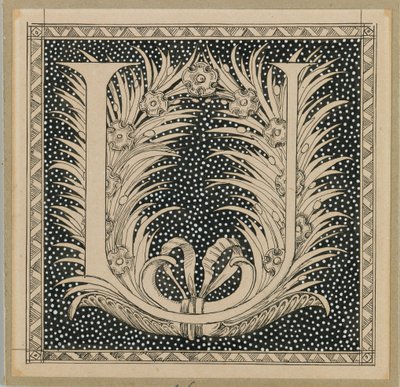 Hoofdletter U, illustratie uit Het Leven van Onze Heer Jezus Christus door James Jacques Joseph Tissot