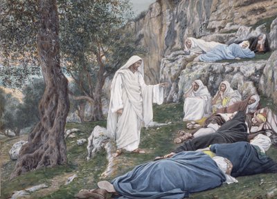 Christus beveelt zijn discipelen te rusten, illustratie voor Het Leven van Christus door James Jacques Joseph Tissot