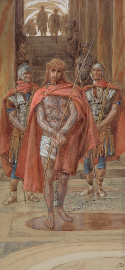 Christus verlaat de rechtszaal, illustratie voor Het Leven van Christus door James Jacques Joseph Tissot