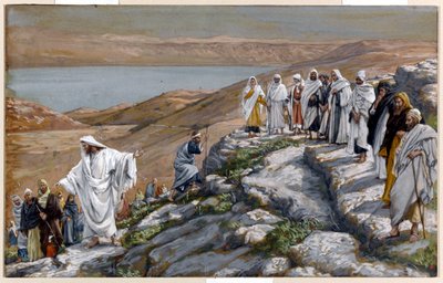 Christus zendt de zeventig discipelen twee aan twee uit, illustratie voor Het leven van Christus door James Jacques Joseph Tissot
