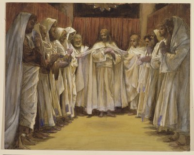 Christus met de twaalf Apostelen, illustratie voor Het Leven van Christus door James Jacques Joseph Tissot