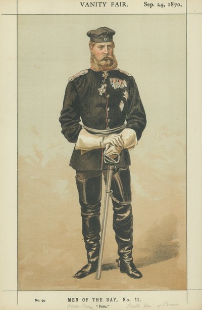 Kroonprins Frederik Willem van Pruisen (kleur litho) door James Jacques Joseph Tissot