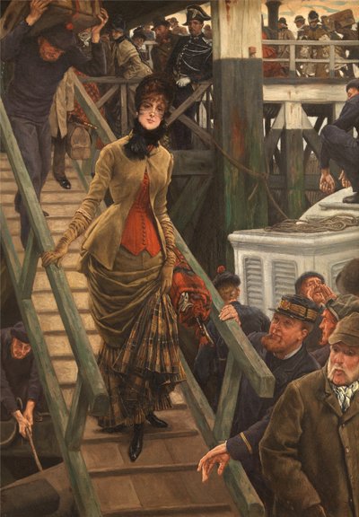 Inschepen in Calais door James Jacques Joseph Tissot