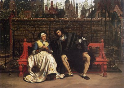Faust en Marguerite in de Tuin, 1861 door James Jacques Joseph Tissot