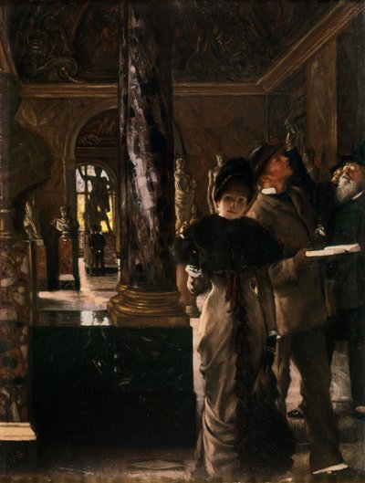Buitenlandse Bezoekers in het Louvre, ca. 1880 door James Jacques Joseph Tissot