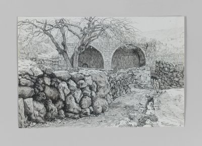 Fontein van de Maagd in Ain-Karim, illustratie uit Het Leven van Onze Heer Jezus Christus door James Jacques Joseph Tissot