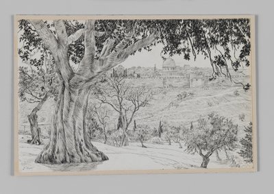 Halverwege de Olijfberg, illustratie uit Het Leven van Onze Heer Jezus Christus door James Jacques Joseph Tissot
