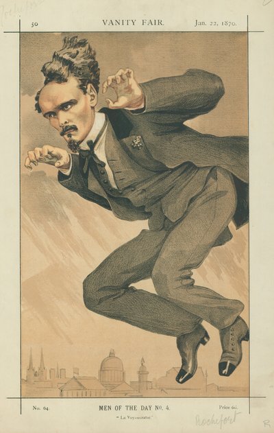 Henri Rochefort, La Voyoucratie, 22 januari 1870, Vanity Fair cartoon door James Jacques Joseph Tissot