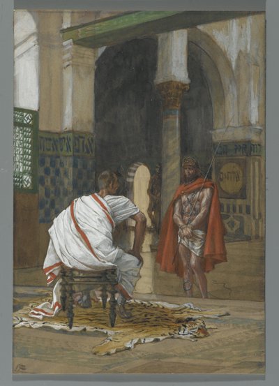 Jezus Voor Pilatus - Tweede Interview, illustratie uit Het Leven van Onze Heer Jezus Christus, 1886-94 door James Jacques Joseph Tissot