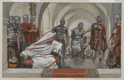 Jezus Geleid van Herodes naar Pilatus, illustratie uit Het Leven van Onze Heer Jezus Christus, 1886-94 door James Jacques Joseph Tissot