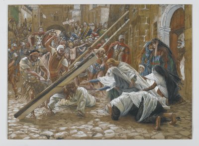 Jezus Ontmoet Zijn Moeder, illustratie uit Het Leven van Onze Heer Jezus Christus, 1886-94 door James Jacques Joseph Tissot