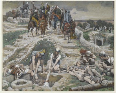 Jezus Uit de Cisterne Gehaald, illustratie uit Het Leven van Onze Heer Jezus Christus, 1886-94 door James Jacques Joseph Tissot