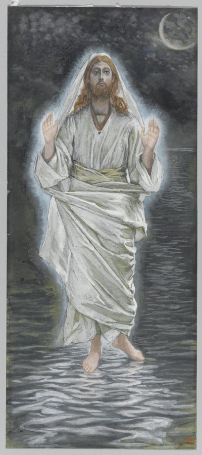Jezus loopt op de zee door James Jacques Joseph Tissot